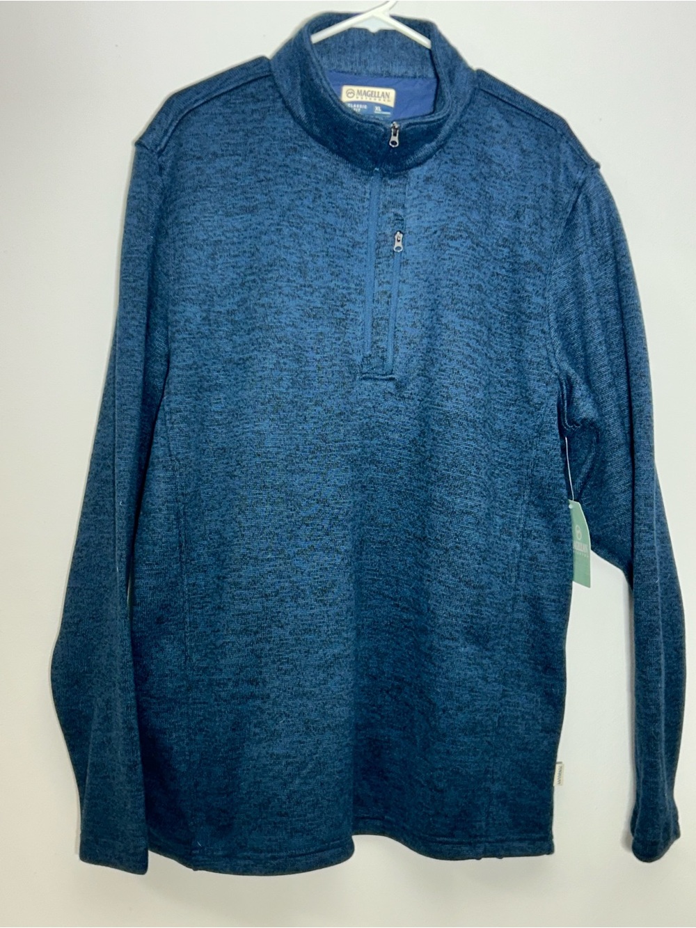 NWT Magellan Outdoors Men's Blue Lightweight Quarter-Zip Shirt Jacket Size XL